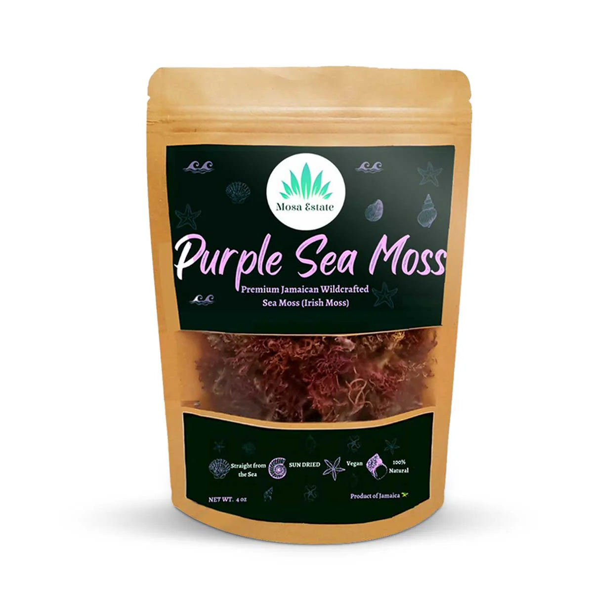 Mosa Organics Purple Jamaican Sea Moss, 2oz